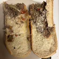 DiBella's Subs - One half of a large steak sub .
