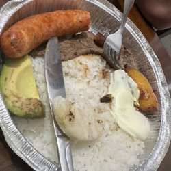 Delicias El Paisa Restaurant Bar & Grill - Bandeja Paisa with a side of Cockroach