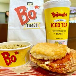 Bojangles - Chicken Biscuit, Dirty Rice & Lemonade