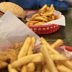 The Toto Cafe - Toto burger and chicken strips basket