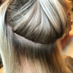 Taylor Doz Salon & Spa - Custom colored hand tied extensions. Bottom row