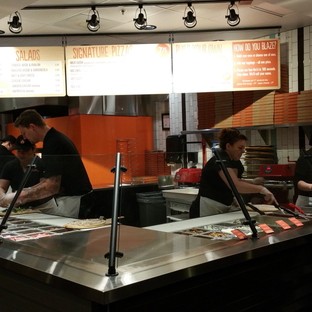 Blaze Pizza - L shape counter - Salad Near Me - Gold River, California Blaze Pizza - L shape counter - Salad Near Me - Gold River, California