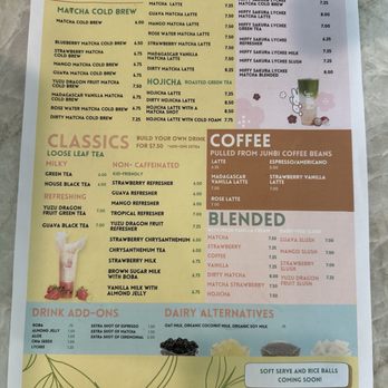 Junbi Matcha & Tea - 6/2025- menu - Bubble Tea Near Me - Mountain View, California Junbi Matcha & Tea - 6/2025- menu - Bubble Tea Near Me - Mountain View, California