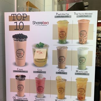 Sharetea - Top 10 drinks - Bubble Tea Near Me - Vallejo, California