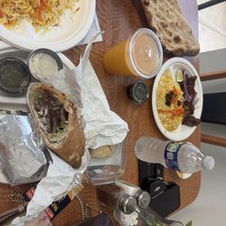 Sultan Kabob - Gyro added rice  then lamb meat with rice and potatoes