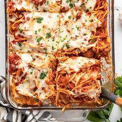 The Back Court Restaurant - Baked Spaghetti