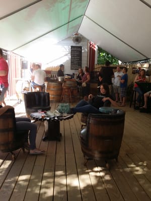 Photo of Olde Burnside Brewing Company - East Hartford, CT, US. Beer Garden in the back $10 for unlimited tasting