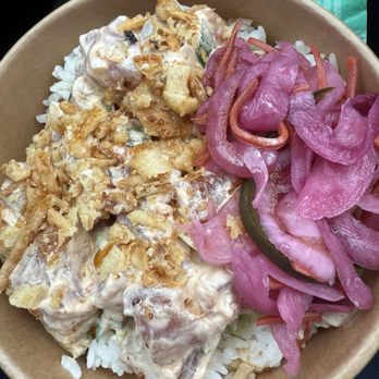 Aloha Poke Bar - Topped with pickled and crunchy onions - Food Trucks Near Me