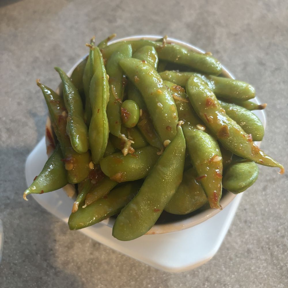 Local Roots - Spicy garlic edamame - Wine Bars Near Me - Solana Beach, California Local Roots - Spicy garlic edamame - Wine Bars Near Me - Solana Beach, California