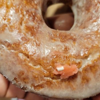 Super Nice Coffee and Bakery - Cornbread donut...bumped up against my passion fruit glazed inside the bag for a speck of fruity sweetness on the side. - Coffee & Tea Near Me - New York, New York Super Nice Coffee and Bakery - Cornbread donut...bumped up against my passion fruit glazed inside the bag for a speck of fruity sweetness on the side. - Coffee & Tea Near Me - New York, New York