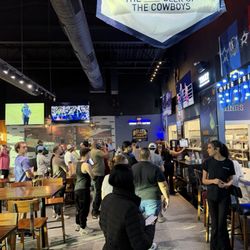 Wings Over Frisco - Customers trying to pick up wing orders before the Super Bowl