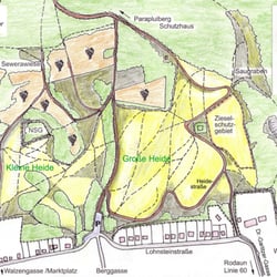 Perchtoldsdorfer Heide - Lageplan (von der Web-Site)