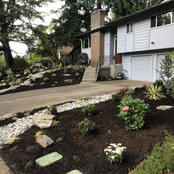 Artistic Landscapes - View of front of the house from the right - Landscaping Near Me - Tigard, Oregon