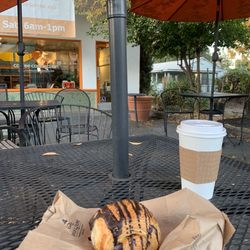 Coffee Connection - Chocolate croissant; hot chocolate