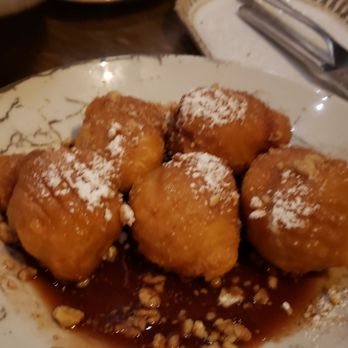 Vasili's - Loukoumades ($12): warm donuts, honey, walnuts, dusting of powdered sugar. SO freaking good - Mediterranean Near Me - Naperville, Illinois Vasili's - Loukoumades ($12): warm donuts, honey, walnuts, dusting of powdered sugar. SO freaking good - Mediterranean Near Me - Naperville, Illinois