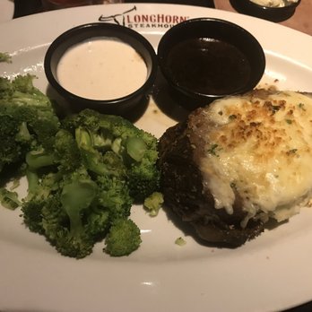 LongHorn Steakhouse - Parmesan crusted prime rib w/steamed broccoli - Steakhouses Near Me - Tampa, Florida LongHorn Steakhouse - Parmesan crusted prime rib w/steamed broccoli - Steakhouses Near Me - Tampa, Florida