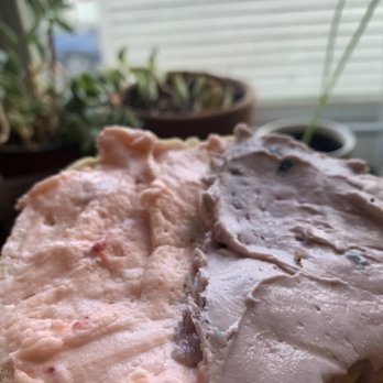 Victoria's Bagel Bistro - Blueberry and strawberry cream cheeses. - Bagels Near Me - Mount Laurel, New Jersey