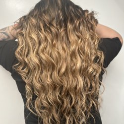 True Strandz by Rob - 22" seamless weft hair extensions
With color job