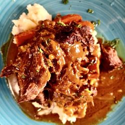 Curfew - Short Rib, Mashed Potatoes, Roasted Vegetables, Curfew Gravy