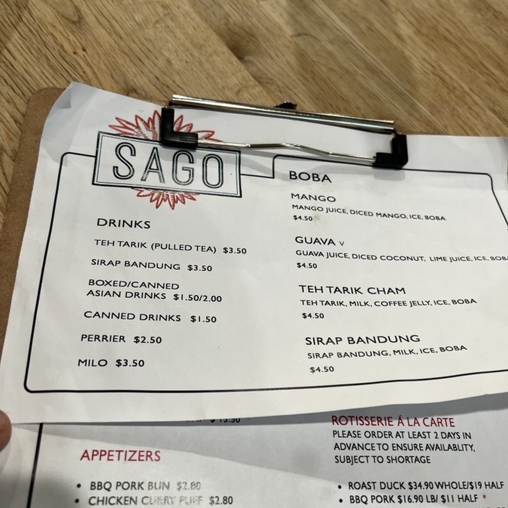 Sago - Drinks Menu - Malaysian Near Me - Cincinnati, Ohio Sago - Drinks Menu - Malaysian Near Me - Cincinnati, Ohio