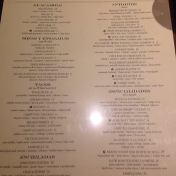 Maya - Bad pic. Great menu. Happy Hour a bargain. But impressive menu - Mexican Near Me - New York, New York