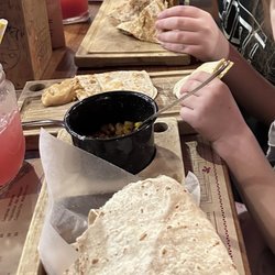 Mexico Hamilton - Kids esquites and chicken quesadilla