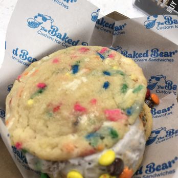 The Baked Bear - Cookies and cream ice cream with a funfetti cookie and m&ms - Ice Cream & Frozen Yogurt Near Me - Norman, Oklahoma