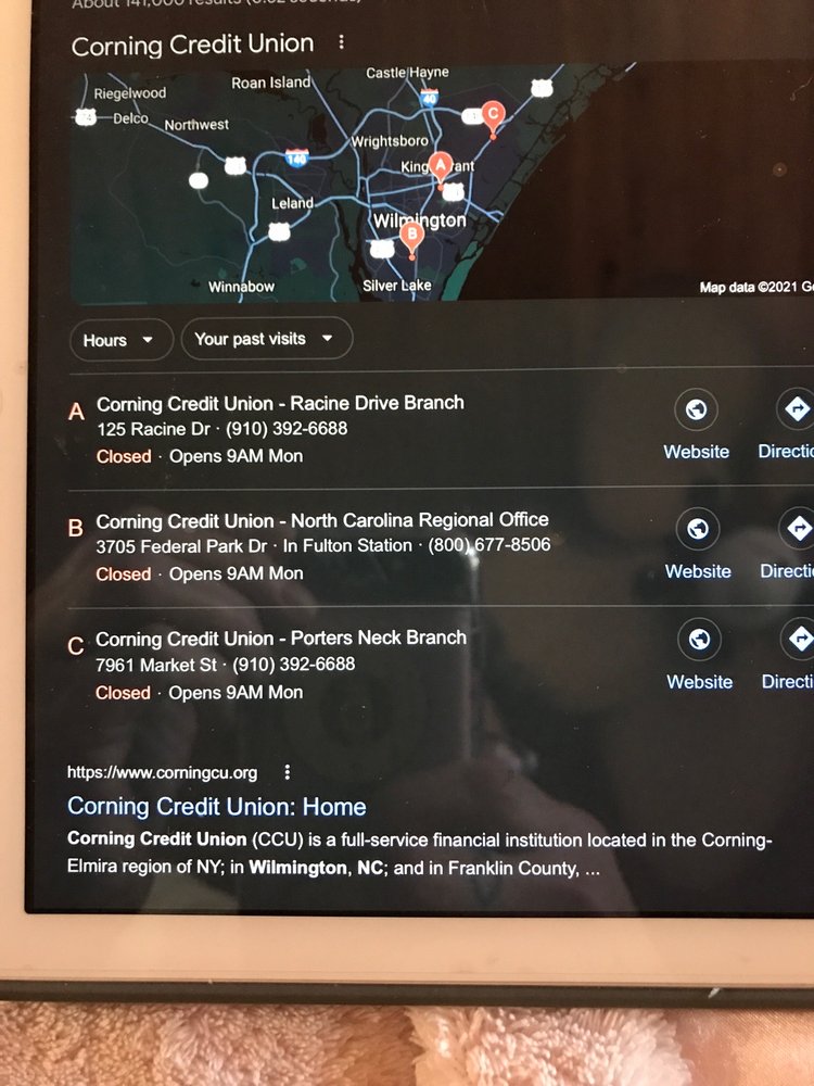 CORNING FEDERAL CREDIT UNION Updated September 2024 125 Racine Dr, Wilmington, North