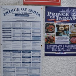 Prince Of India - Extensive menu at Prince of India in Portree. Very, very good Indian cuisine.