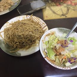 Side salad, side of noodles
