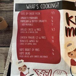 Amici Macon - Kids menu for those interested.