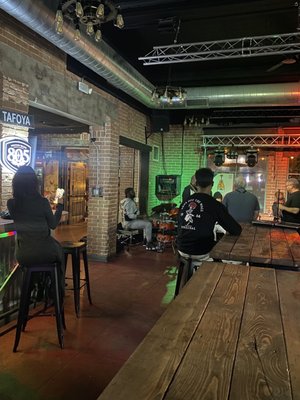 Photo of La Perla Sports Cantina - Glendale, AZ, US. Front entrance & stage