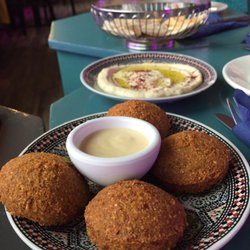 Leba Kitchen - Falafel  & baba ganoush in the background