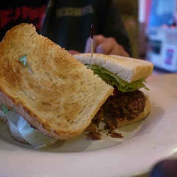 Irene's Cafe - veggie burger on sourdough - American Near Me - Fresno, California Irene's Cafe - veggie burger on sourdough - American Near Me - Fresno, California