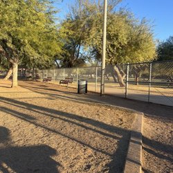 Papago  Park - Fencing, facing towards the apartments and the park entrances