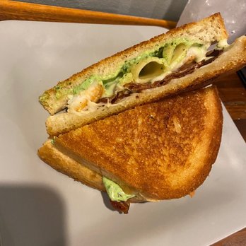 The Grilled Cheese Bistro - That's Amore special of the day: seared shrimp, rigatoni pasta with spinach ricotta and I added bacon!! - Sandwiches Near Me - Norfolk, Virginia