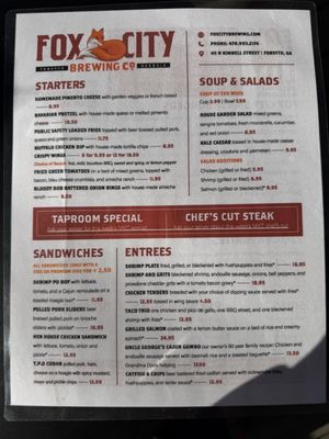 Menu photo 3 Fox City Brewing Forsyth, GA