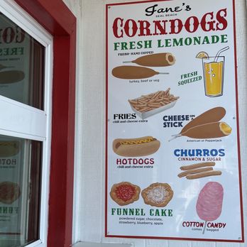 Jane's Corndogs - Menu 10/23 - Fast Food Near Me - Seal Beach, California
