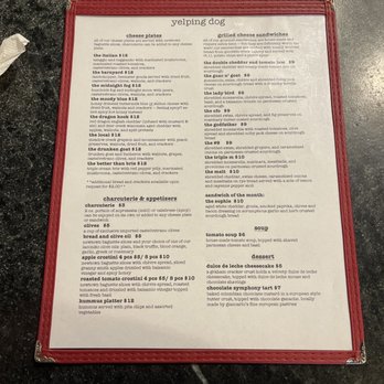 Yelping Dog Wine - Food menu - Wine Bars Near Me - Staunton, Virginia Yelping Dog Wine - Food menu - Wine Bars Near Me - Staunton, Virginia