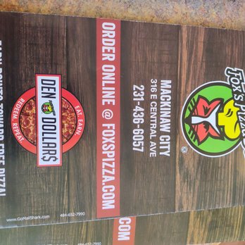 Foxs Pizza Den - the menu for the restaurant - Pizza Near Me - Mackinaw City, Michigan Foxs Pizza Den - the menu for the restaurant - Pizza Near Me - Mackinaw City, Michigan