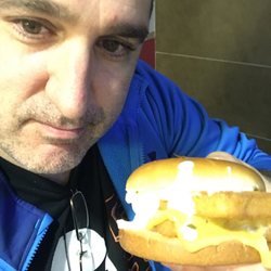 McDonald's - The manly sized double filet-o-fish (not sold in California!)