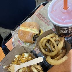 Harvey's - Poutine Onion rings Angus Burger