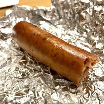 Restoration Barbecue - Cheddar Jalapeno Sausage $5 (Some parts are already eaten.) - Food Trucks Near Me - Rutland, Vermont