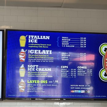 Jeremiah's Italian Ice - Menu with prices - Desserts Near Me - West Melbourne, Florida