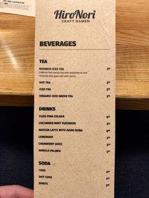 Menu photo 2 HiroNori Craft Ramen Pasadena, CA