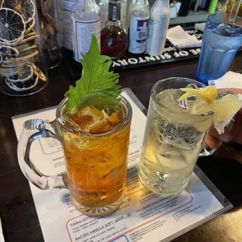 Tamari Bar - Umeshu highball (left), Toki highball (right) - Izakaya Near Me - Seattle, Washington Tamari Bar - Umeshu highball (left), Toki highball (right) - Izakaya Near Me - Seattle, Washington