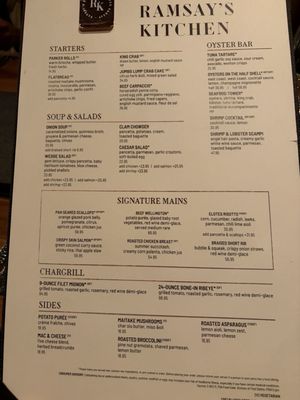 Menu photo 1 Ramsay's Kitchen Las Vegas, NV