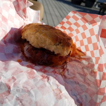 Biscuit Bitch - Bitchwich with sausage and bacon - the husband loved it. - Breakfast & Brunch Near Me - Seattle, Washington Biscuit Bitch - Bitchwich with sausage and bacon - the husband loved it. - Breakfast & Brunch Near Me - Seattle, Washington