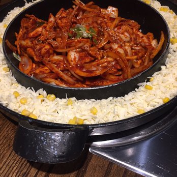 Kobi Korean BBQ - Spicy chicken and cheese, pre-heat - Barbeque Near Me - Vaughan, Ontario Kobi Korean BBQ - Spicy chicken and cheese, pre-heat - Barbeque Near Me - Vaughan, Ontario