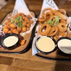 Rusty Buckle Saloon - Golden Nugget Cheese Curds + Gold Rush Onion Rings